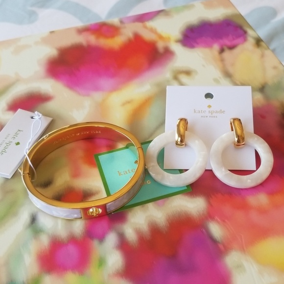 kate spade Jewelry - kate spade slice of stone earring & bracelet set